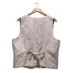 Vintage Keren Hart Beige Floral Embroidered Linen Cotton Cottagecore Vest Large Photo 1