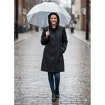 Lauren By Ralph Lauren Waterproof Raincoat Removable Hood Black Womens Large Photo 1