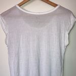 Armani Exchange White Dot Print Scoop Neck Cap Sleeve Tee Shirt Size‎ XS Photo 4