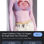 Urban Outfitters  Pink Crop Graphic Blouse Photo 5