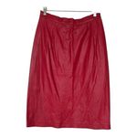 Maxima Red Leather Pencil Skirt for Cocktail Night Out Size 14 Size L Photo 0