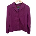 Laura Scott  Magenta Linen Blend Blazer size 10 Petite Photo 6
