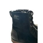 Sorel Emelie Short Lace Waterproof Combat Boots Black Leather Suede 6.5 EU 37.5 Photo 5