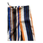 Zaful Beautiful striped pants, front zip, black, orange white and blue stripes, super lightweight, 65% cotton and 35% polyester, brand new, size 4 Photo 3