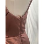 Revelry Skye Satin Desert‎ Rose Bridesmaid Dress Womens 4 Petite maxi Prom New Pink Size 4P Photo 5