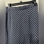 Joie  Yenee Navy Blue and White Stripe Asymmetrical Ruffle Skirt size 4 Photo 3