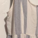 American Eagle  Blue & White Striped Linen Blend Peplum Tank Top Size Large Flowy Photo 2