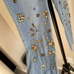 Calzedonia Denim Leggings with some studs. Stretch, stylish, Rhinestones Size S Photo 2