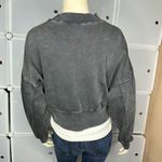 Habits Black Acid Wash Cropped Sweatshirt Size Small Black Photo 1
