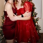 Altar'd State Altar’d State Deep Red Babydoll Dress Photo 1