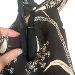 Joie  Black Floral Sleeveless Halter Neck Keyhole Front Blouse Women Sz M Photo 9