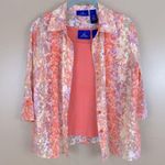 JH Collectibles Pastel Multi Floral Botanical Womens Shirt Set MP Orange Size undefined Photo 0
