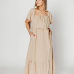 Worth collective Josie dress Tan Size L Photo 6