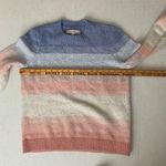 Loft  M Wool Blend Ombré Stripe Crewneck Sweater Purple Pink White Photo 5