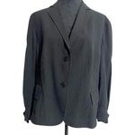 Akris Punto  Size 12  Seersucker Jacket Blazer Black Classy Professional Photo 0