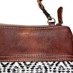 NEW Myra Bag Mix N Match Canvas & Leather Small Crossbody Clutch Purse Bag White Photo 2