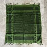 Houndstooth Explore Land Cotton Square Scarf, , Green & Black Photo 1