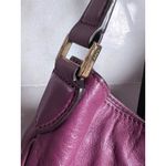 Tory Burch  Priscilla‎ Purple Leather Shoulder Bag Satchel Hobo Bag Front Pocket Photo 4