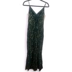 Amelia Couture Emerald Green Sequined Mermaid Dress with lace up back size 2 Photo 2