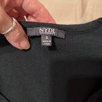 NYDJ size S short sleeve basic black tshirt with cute ties at the sleeve GUC Photo 4