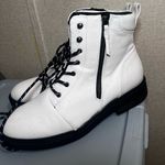 Baretraps  Ivory Combat Boots with Black Accents Photo 2
