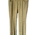 CAbi Pants Womens Size 2 Olive Green Chino Linen Blend Comfortable Everyday Photo 0