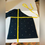 Anthropologie Studded One-Shoulder Sweater in Black Size Medium NWOT $98 Photo 5