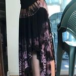 Tie dye asymmetrical festival skirt Brown Photo 5
