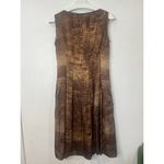 Jones New York Python Snake Print Lined Sleevless MIDI Dress 4 Brown Gold Photo 6