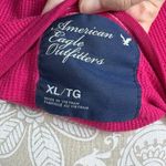 American Eagle Y2K Pink  Thermal Waffle Knit Long Sleeve T Shirt Size XL Mallcore Photo 5
