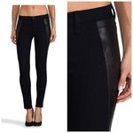 Rag and Bone  Genuine Lamb Leather Detail Leggings Midnight 26 Photo 1