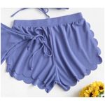 Zaful NBW Periwinkle fabric short with scalloped edge Photo 0