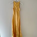 & Other Stories Yellow Satin Midi Dress Photo 4