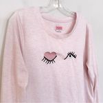 Kate Spade Wink Eye Embroidered Knit Sleep Shirt Nightgown Women's Medium Pink Photo 0