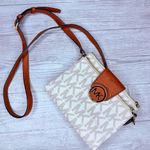 Michael Kors  Fulton beige/tan double zip crossbody bag purse  vegan leather Photo 0