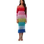 Show Me Your Mumu  Paula Rainbow Crochet Midi Dress Photo 1