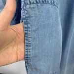 Neon Buddha Size S Shirt Dress Chambray 100% Tencel Long Sleeve V Photo 3