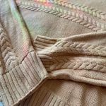 Pink Lily Cozy tan cable knit cropped sweater with a vintage vibe. Brand . Size L Photo 1