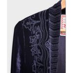 Johnny Was Velvet Draped Embroidered Cardigan Size Small Photo 2