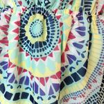 Ocean Drive Mini Dress Aqua Green Chiffon Medium Cut Out Sun Burst Beach Photo 2