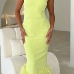 House Of CB House of‎ CB ‘Alessia’ Lime Feathered Midi Dress size XS $299 Photo 1