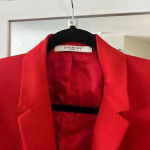 Givenchy 65  Red One Button Blazer Wrist Zippers Size 42 Color Red Photo 2