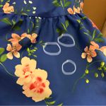 Eliza J  Floral Halter High Neck Sleeveless Tiered Dress Blue Pink‎ 8 Photo 5