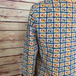 Vintage Handmade 60s Floral Fabric Long Sleeve Side Slit Mumu Dress Yellow Size M Photo 5