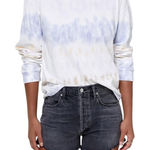 Citizens of Humanity  Shirt Women XS White Blue Tie Dye‎ Oversize Long Sleeve Tee Photo 0