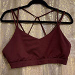 Old Navy Active Burgundy Red Strappy Stretchy Sports Bra XL Photo 0