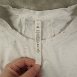 Lululemon  White Cropped T Shirt Short Sleeve Women's 12 Speckled Boxy Oversized Photo 1