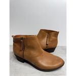 Lucky Brand Boots Size 11 Leather Block Heel Western Style Side Zip Photo 8