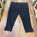Universal Standard  Women’s Black Ankle Zipper Jeans Size 24 Grunge Goth Photo 0