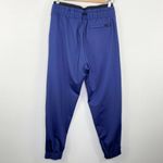 Koral Sweatpants Women MEDIUM Blue Black Reverie Shantung Slim Fit Stretch Waist Photo 6